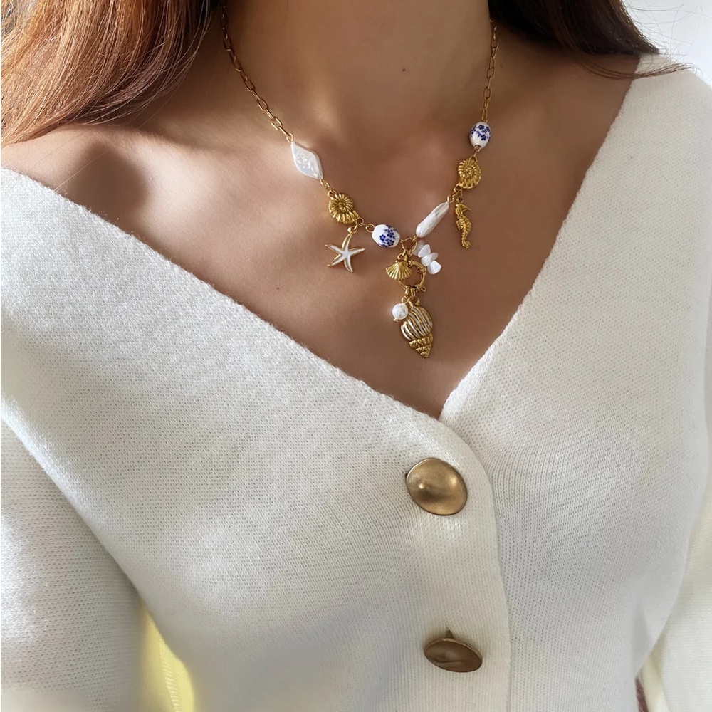 18k Gold Filled COASTAL CHARM NECKLACE